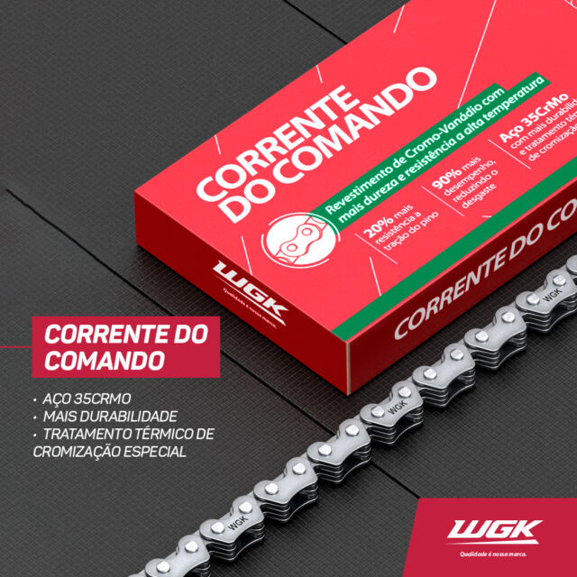 Quando se trata de correntes do comando, a WGK é referência em qualidade e durabilidade.

Nossas correntes são fabricadas com Aço 35CrMo, o que significa mais resistência e longevidade. Além disso, elas passam por um tratamento térmico de cromização especial, garantindo mais desempenho. 

Confie na excelência da WGK!

#correntesdocomando #qualidadewgk #durabilidade #wgkindustria