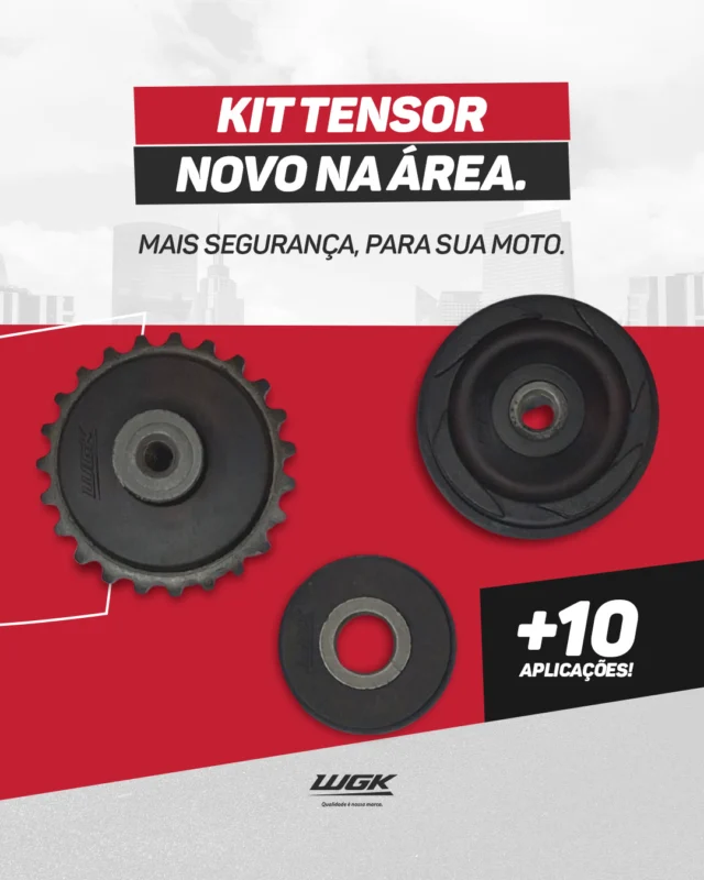 #LançamentoWGK
O novo Kit Tensor chegou para eliminar aquele estalo incômodo e prevenir folgas na corrente de comando.

É mais um reforço na nossa Categoria de Cabeçote, pronto para rodar com você.
✔️ Compatibilidade garantida.
✔️ Resistência para o dia a dia.
✔️ Feito para quem depende da moto todos os dia.

Garanta seu Kit Tensor, já disponível nos principais distribuidores e varejos do Brasil.
WGK, qualidade é a nossa marca!

👉 +800 itens, divididos em +40 Linhas de Produto, para atender você. ⠀

#lancamento #kittensor #mecanico #wgk #tecnologiawgk #produtosWGK #duasrodas